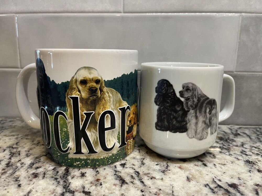 Cocker Spaniel Dog Coffee Cup Mug Lot Americaware & Unmarked